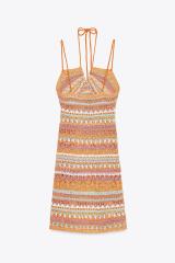 Wholesale Women’s Crochet Knit Spaghetti Strap Mini Dress – Bohemian Summer Beach Dress