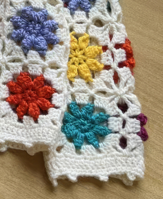 customized Men’s Women’s Multicolor Floral Crochet Knit Sweater – Handmade Open-Knit Boho Pullover