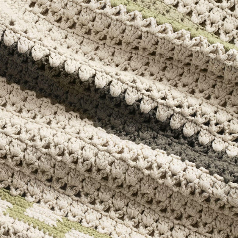 Personalized Men’s Openwork Knit Striped Cardigan | Crochet Button-Front Knit Jacket
