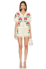 Factory Direct Women’s Crochet Floral Knit Two-Piece Set | Bohemian Top & Shorts Outfit