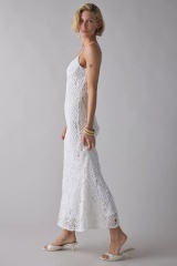 Wholesale Women’s Lace Crochet Spaghetti Strap Midi Dress | Elegant Summer Knit Dress