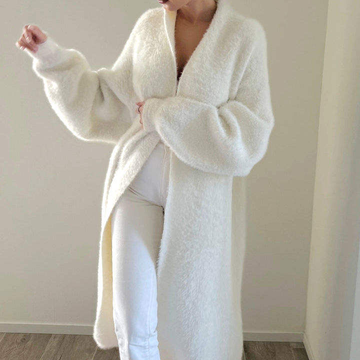 customized Women’s Luxury Oversized Fuzzy Knit Long Cardigan Coat