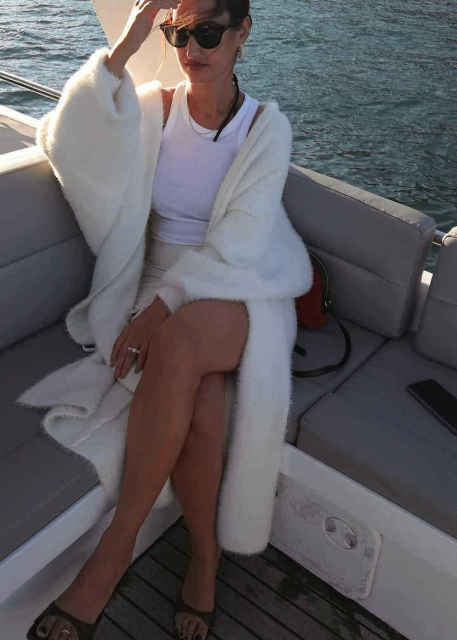 customized Women’s Luxury Oversized Fuzzy Knit Long Cardigan Coat