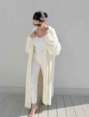 customized Women’s Luxury Oversized Fuzzy Knit Long Cardigan Coat