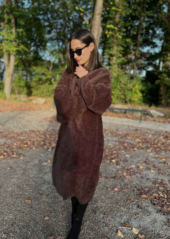 customized Women’s Luxury Oversized Fuzzy Knit Long Cardigan Coat