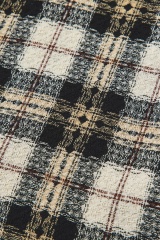 customized Men’s Black and White Textured Plaid Short Sleeve Overshirt