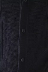 customized Men’s Textured Knit Button-Up Polo Shirt