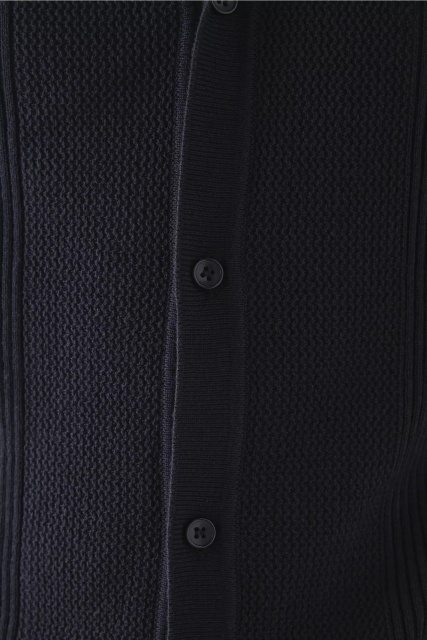 customized Men’s Textured Knit Button-Up Polo Shirt