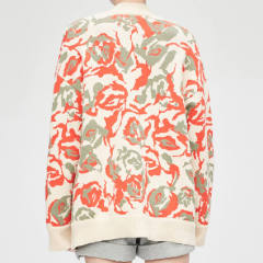 Made-to-order Women's Vintage Floral Knit Cardigan Sweater
