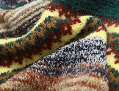 Factory Direct Women’s Multicolor Fair Isle Knit Sweater with Button Neck