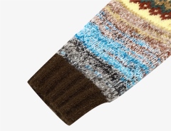 Factory Direct Women’s Multicolor Fair Isle Knit Sweater with Button Neck