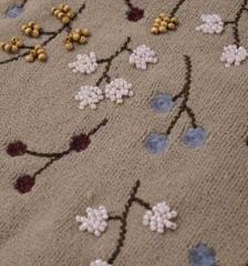 Wholesale Embroidered Floral Knit Sweater – Vintage Botanical Pullover for Women