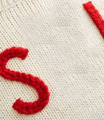 Factory Direct Letter Embroidered Contrast Stitch Knit Sweater – Casual Oversized Pullover for Women