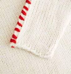 Factory Direct Letter Embroidered Contrast Stitch Knit Sweater – Casual Oversized Pullover for Women