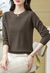 Factory Direct Women's Lavender Diamond Knit Sweater | Elegant Crew Neck Long Sleeve Pullover