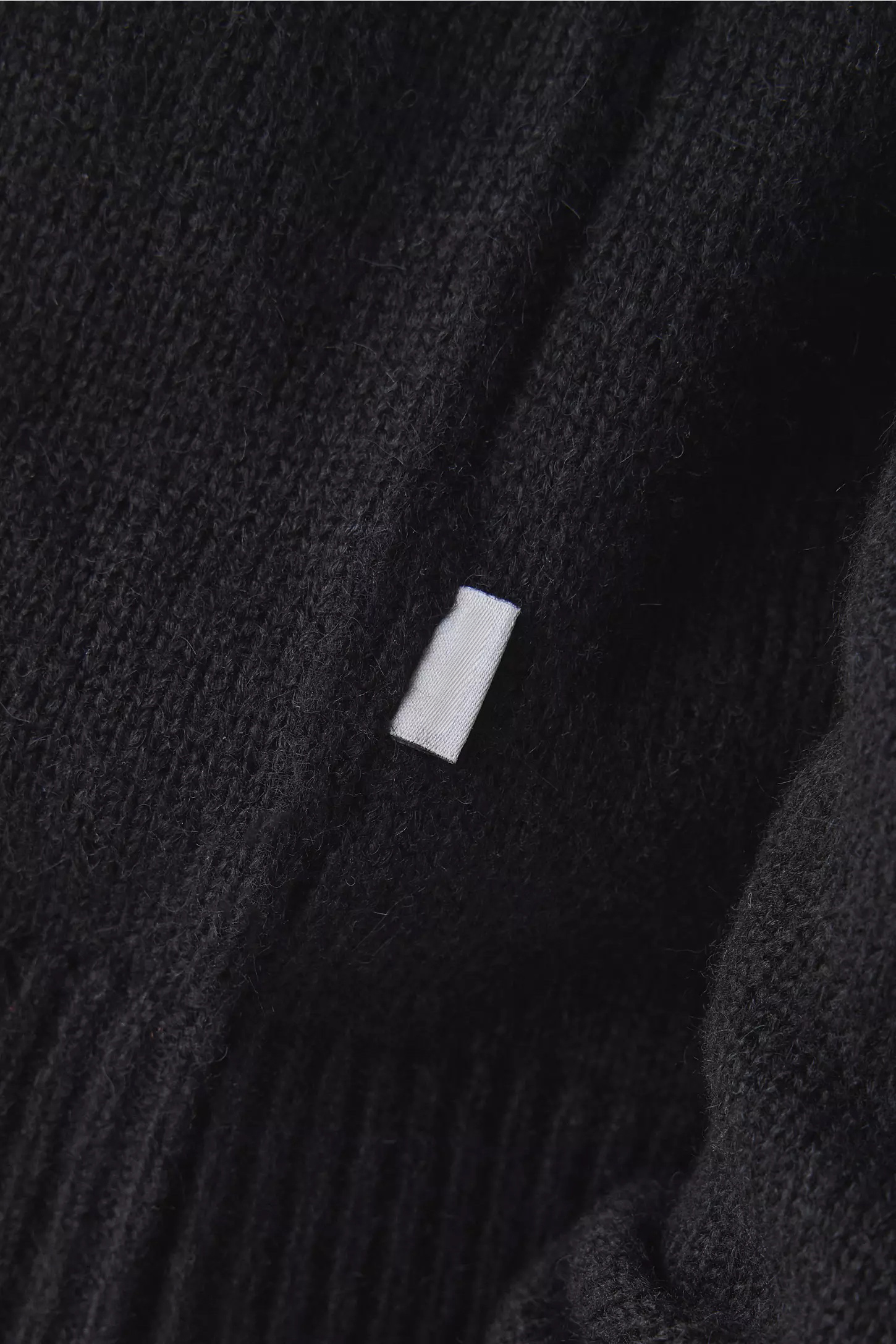 Wholesale Men’s Black Embroidered Knit Cardigan with Button Front