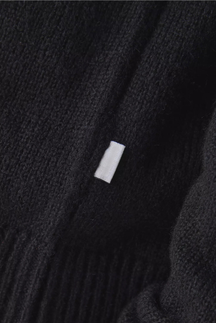 Wholesale Men’s Black Embroidered Knit Cardigan with Button Front