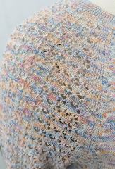 Made-to-order Women’s Multicolor Knit Crew Neck Sweater with Textured Sleeves