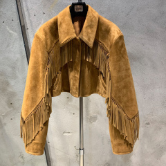 Factory Direct Women’s  Women’s Suede Fringe Western Jacket | Vintage Cowgirl Tassel Coat