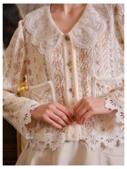 Wholesale  Women’s Vintage Floral Lace Button-Up Cardigan