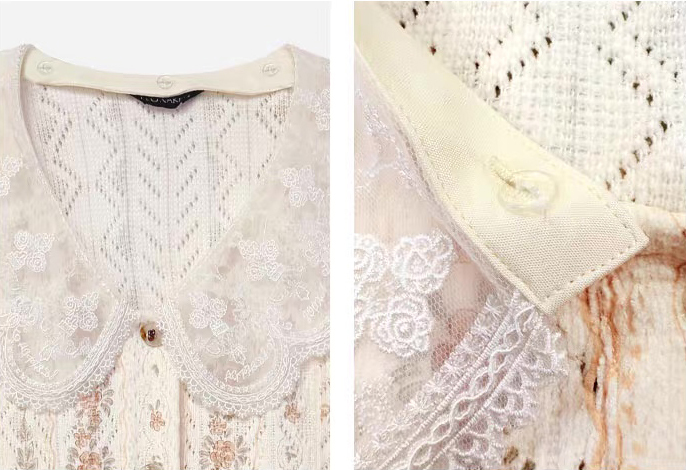 Wholesale  Women’s Vintage Floral Lace Button-Up Cardigan
