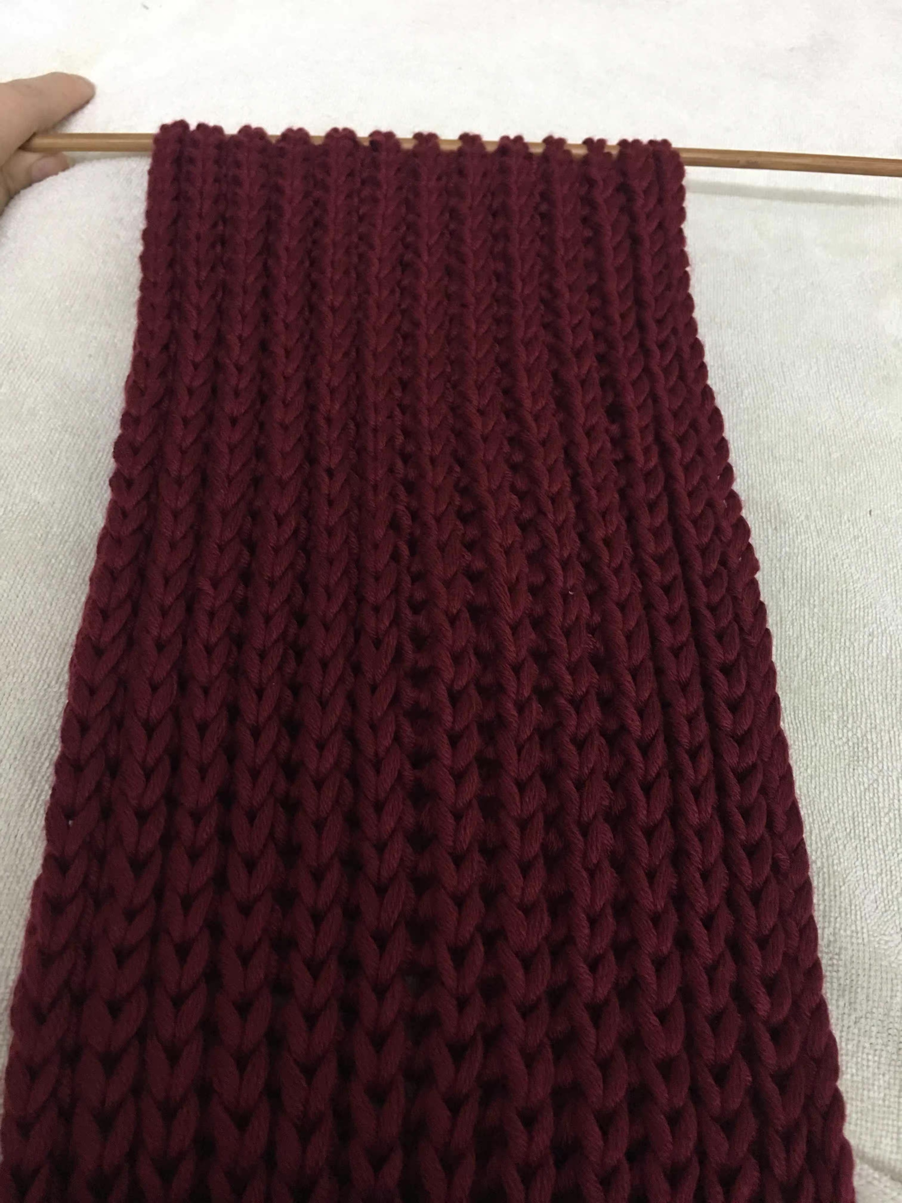 Factory Direct Burgundy Chunky Knit Throw Blanket