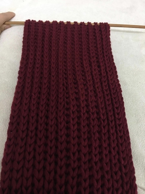 Factory Direct Burgundy Chunky Knit Throw Blanket