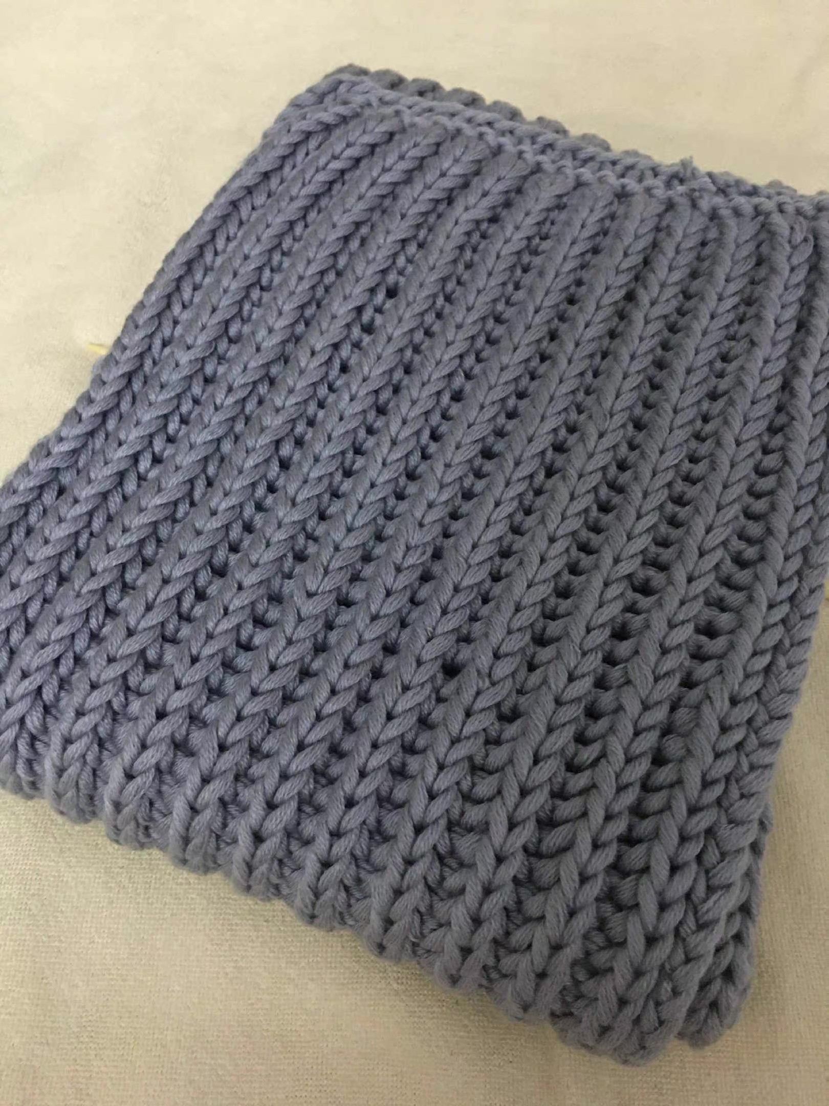 Factory Direct Burgundy Chunky Knit Throw Blanket