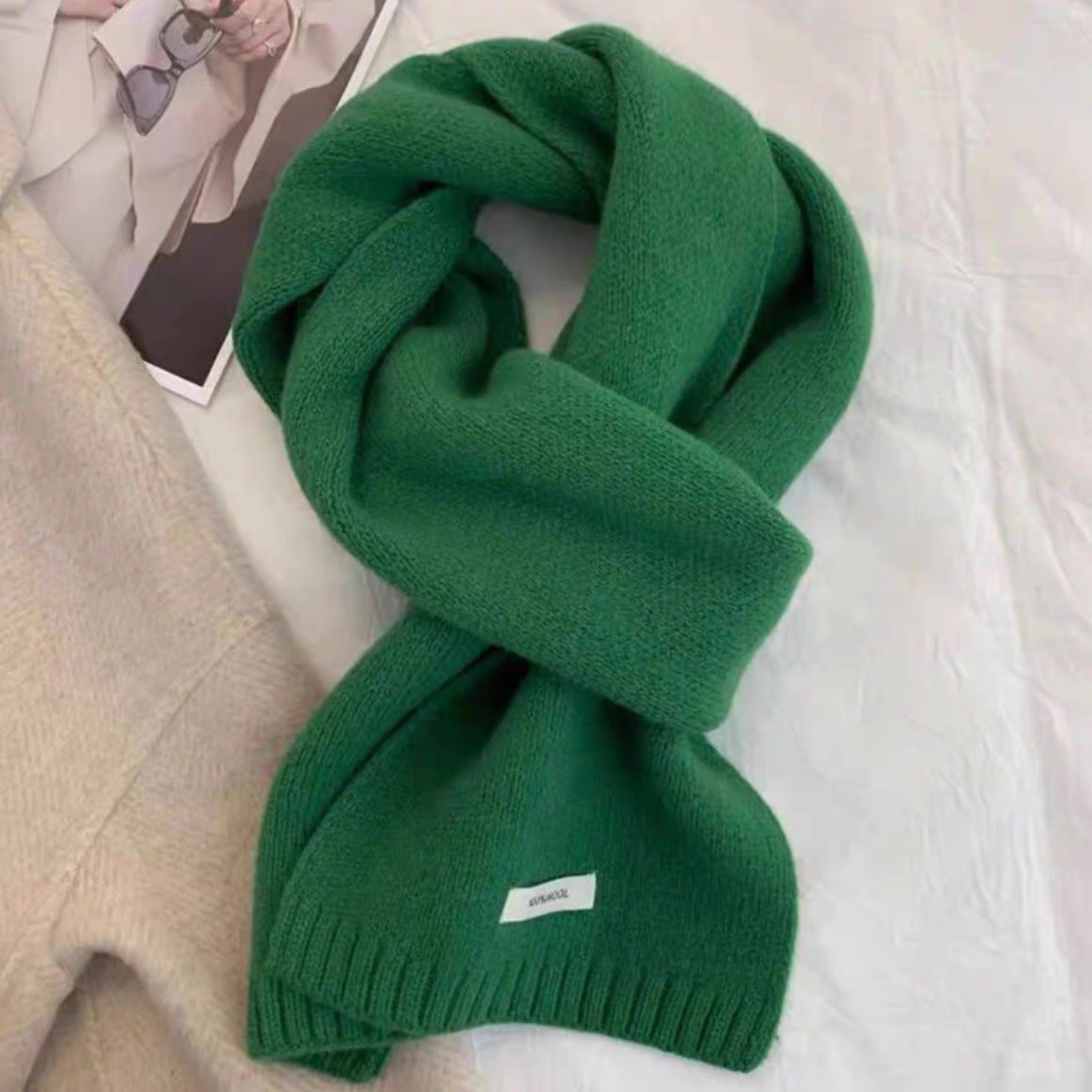 Wholesale Dark Grey 100% Wool Winter Scarf