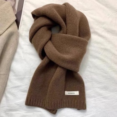 Wholesale Dark Grey 100% Wool Winter Scarf