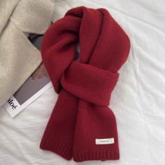 Wholesale Dark Grey 100% Wool Winter Scarf