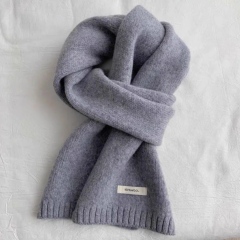 Wholesale Dark Grey 100% Wool Winter Scarf