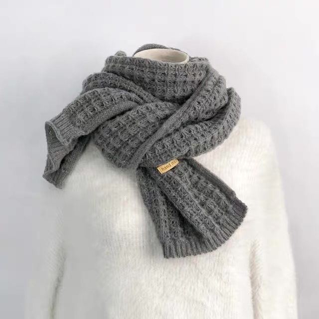 Made-to-order Mint Green Handmade-Style Fuzzy Knit Winter Scarf