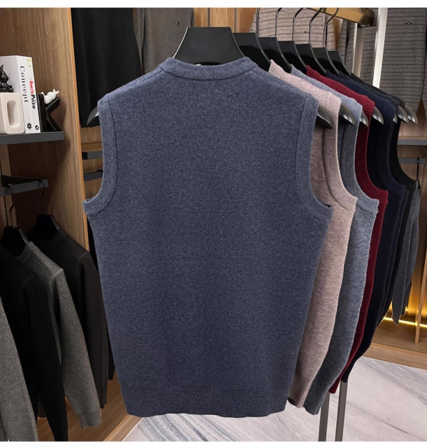 Factory Direct Men’s V-Neck Sleeveless Knit Sweater Vest