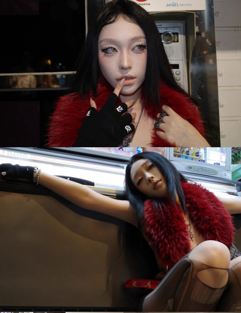 ODM OEM Gothic Star Stud Fingerless Knit Gloves
