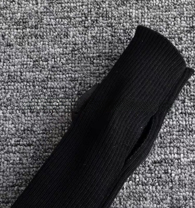 Wholesale Black Ribbed Fingerless Arm Warmer Gloves