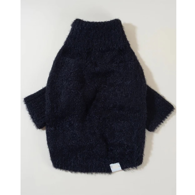 Factory Direct Cozy Solid Color Turtleneck Dog Sweater