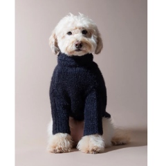 Factory Direct Cozy Solid Color Turtleneck Dog Sweater