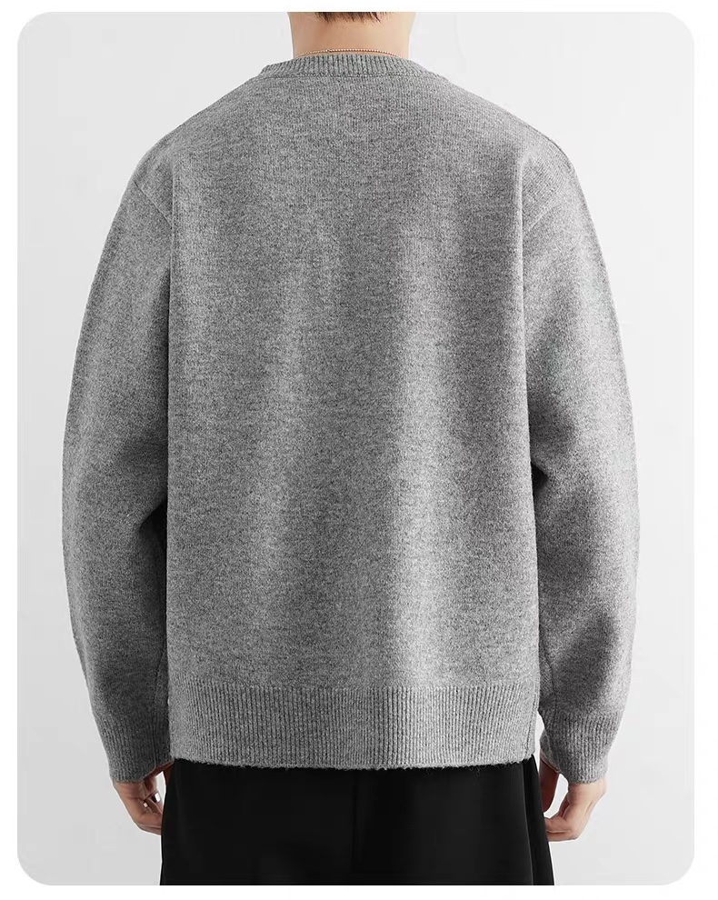Factory Direct Men’s Heather Grey Oversized Knit Cardigan
