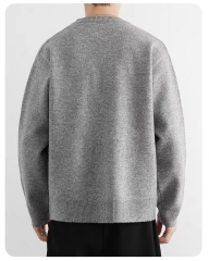 Factory Direct Men’s Heather Grey Oversized Knit Cardigan