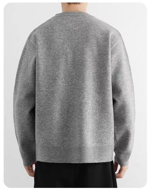 Factory Direct Men’s Heather Grey Oversized Knit Cardigan