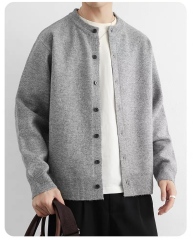 Factory Direct Men’s Heather Grey Oversized Knit Cardigan