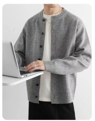 Factory Direct Men’s Heather Grey Oversized Knit Cardigan