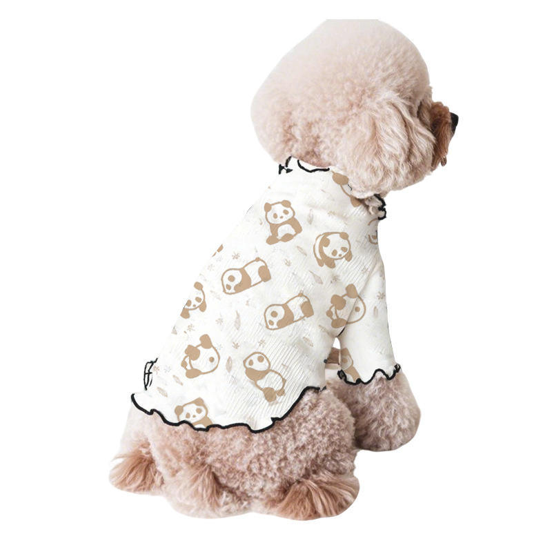 Made-to-order Cute Panda Print Lightweight Dog Shirt for Small Dogs