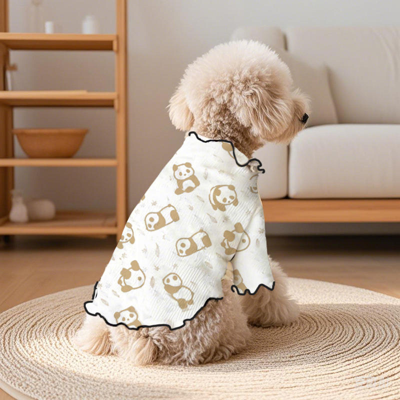 Made-to-order Cute Panda Print Lightweight Dog Shirt for Small Dogs