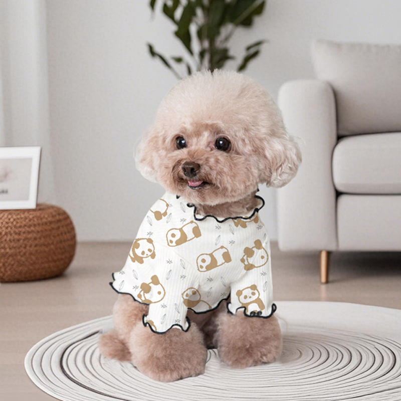 Made-to-order Cute Panda Print Lightweight Dog Shirt for Small Dogs