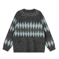 Wholesale Ivory Women’s Cream and Red Fair Isle Knit Pullover Sweater