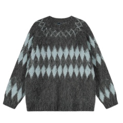 Wholesale Ivory Women’s Cream and Red Fair Isle Knit Pullover Sweater