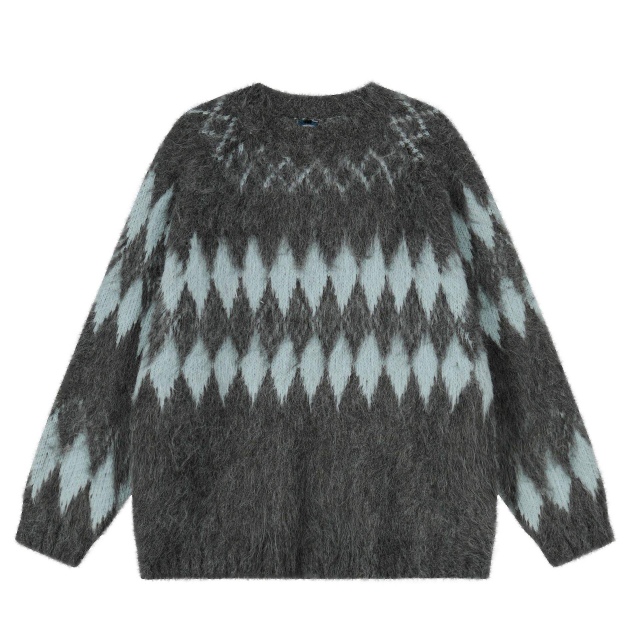 Wholesale Ivory Women’s Cream and Red Fair Isle Knit Pullover Sweater