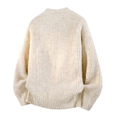 customized Men’s Chunky Knit Oversized V-Neck Cardigan Sweater